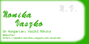 monika vaszko business card
