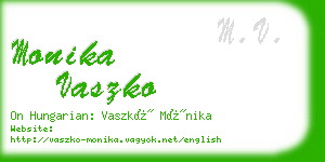 monika vaszko business card